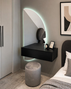 Yarım Ay Çekmeceli Ayna