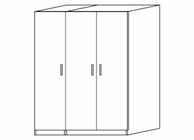 Standart Dolap 3 Kapaklı