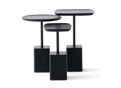 Karmin 3'lü Siyah Yan Sehpa