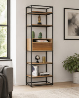 Karmin Tek Göz Kitaplık