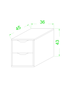 Alexis İki Çekmeceli Komodin