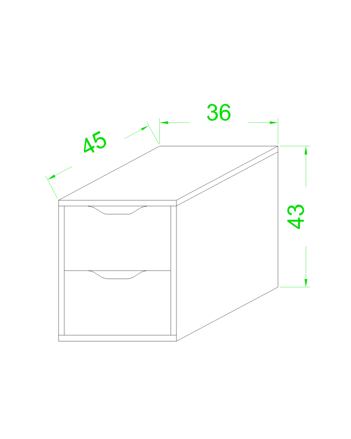 Alexis İki Çekmeceli Komodin