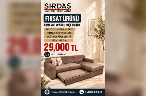 F̲ı̲r̲s̲a̲t̲ ̲Ü̲r̲ü̲n̲ü̲ Armando Küçük Yavrulu Köşe Koltuk