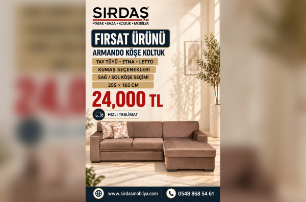 F̲ı̲r̲s̲a̲t̲ ̲Ü̲r̲ü̲n̲ü̲ Armando Küçük Yavrulu Köşe Koltuk